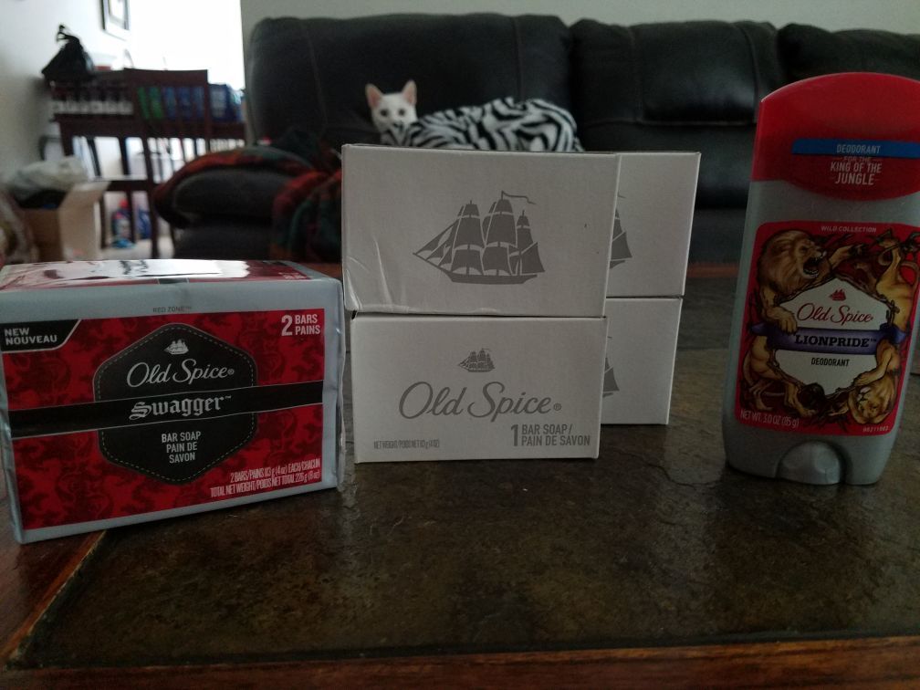 Old spice bar soap and deodorant