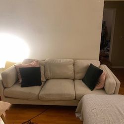 Noelle Oatmeal L Shaped Couch