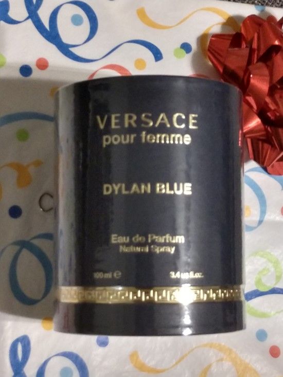 FIRM $62.00 "DYLAN BLUE FEMME", BY VERSACE, 3.4 OZ, EAU DE PARFUM, SEALED BOX