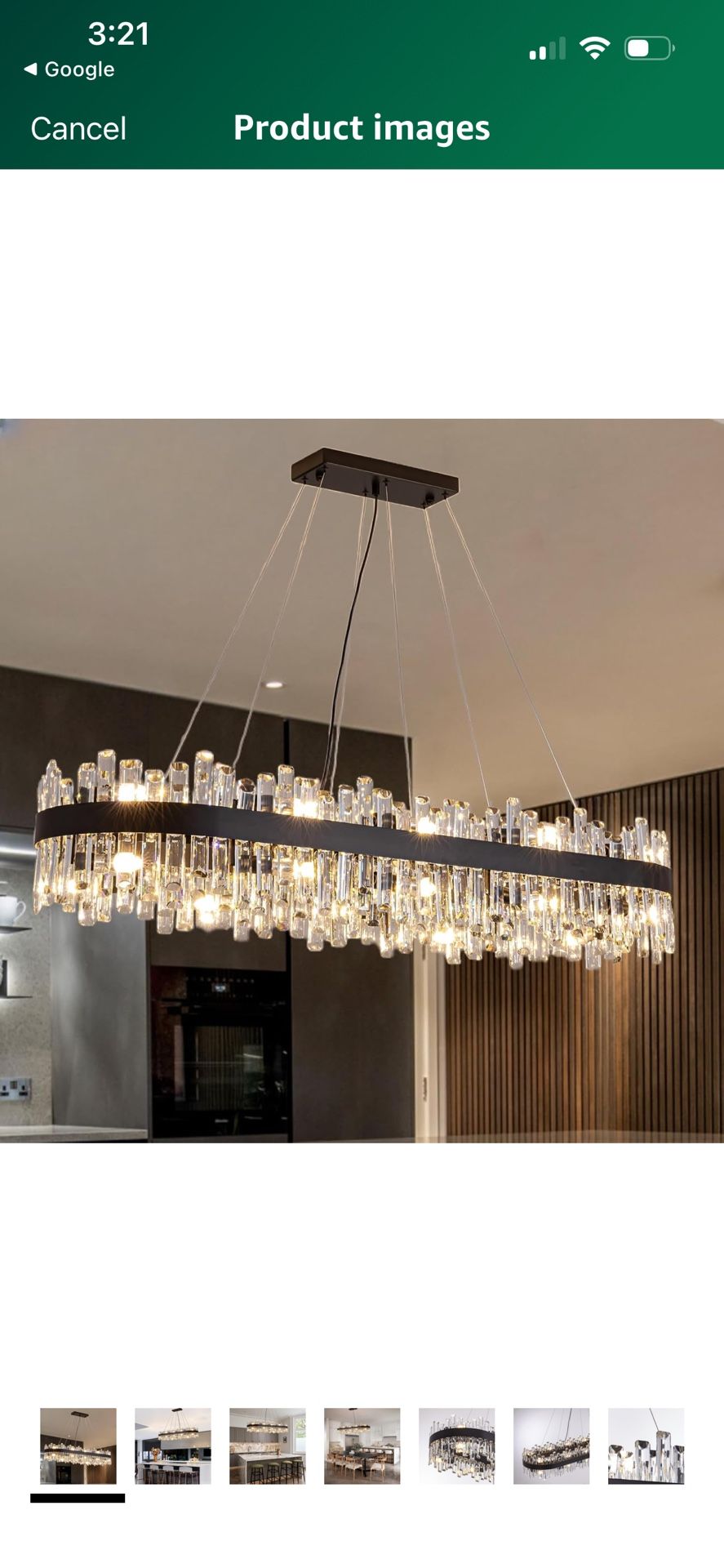 OPEN Box - Siljoy Modern Crystal Chandelier for Dining Room, 20 Lights Large Black Rectangular 2-Tiers K9 Crystal Raindrop Chandelier Pendant Ceiling 
