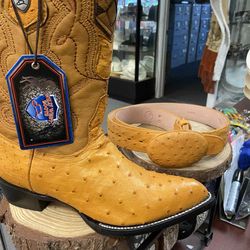 Botas Vaqueras De Piel Original Con Cintiron 