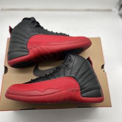 Size 8 9 9.5 12 13 Jordan 12 Flu Game Bred Black Red New XII AJ Nike