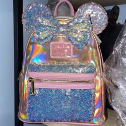 Loungefly Minnie Mouse Earidescent Mini Backpack
