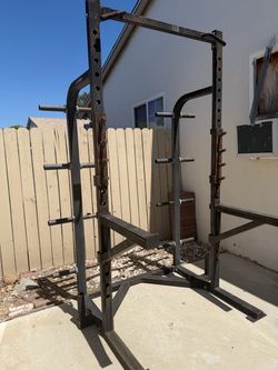 Heavy duty squat rack.