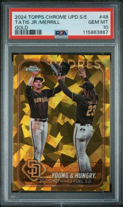 2024 TOPPS CHROME SAPPHIRE UPDATE SERIES #48 TATIS JR./MERRILL GOLD /50