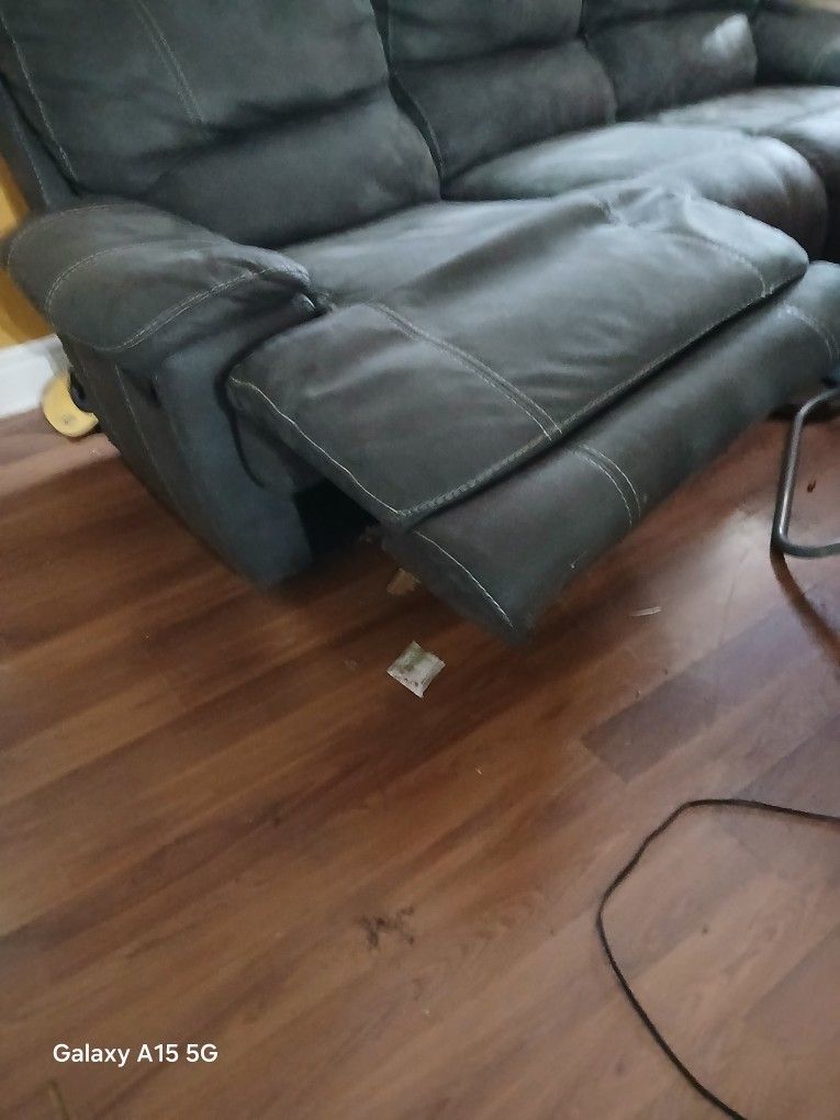 Microfiber Grey Coach N Love Seat.. Reclining