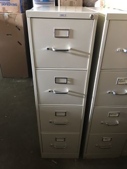 HON vertical file cabinet (putty)