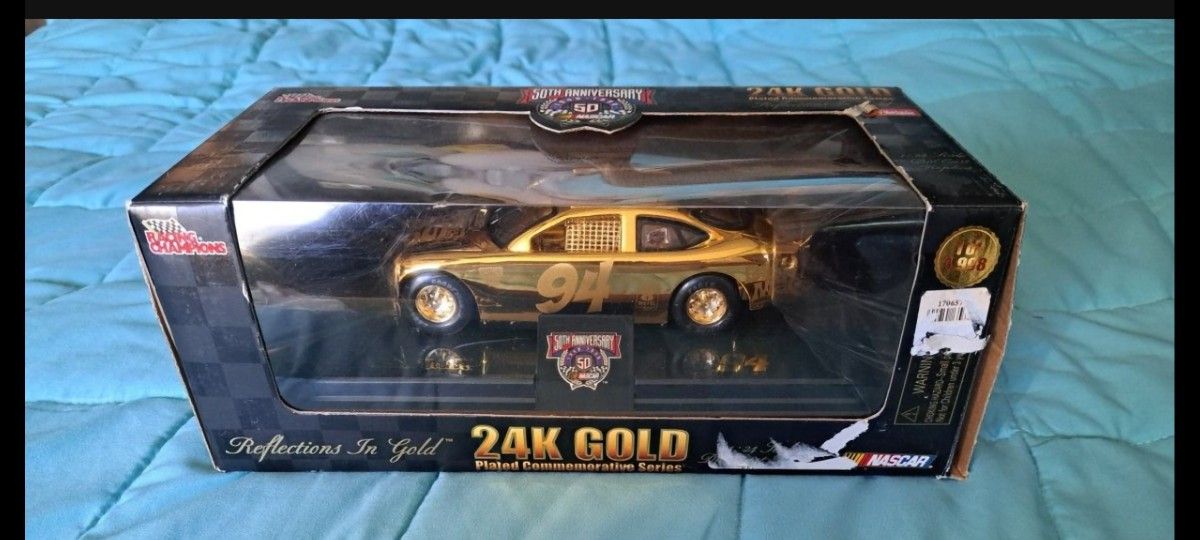 24K Gold Bill Elliott Nascar. New!