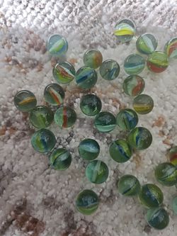 40 Vintage Cat Eye Marbles Regular Size Marbles