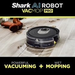 Shark Al Robot Vacuum & Mop with Self-Cleaning Brushroll for Floors, Carpet Black/Silver (RV2001WD) With LiDAR Navigation 🆕👍Retails $313.50