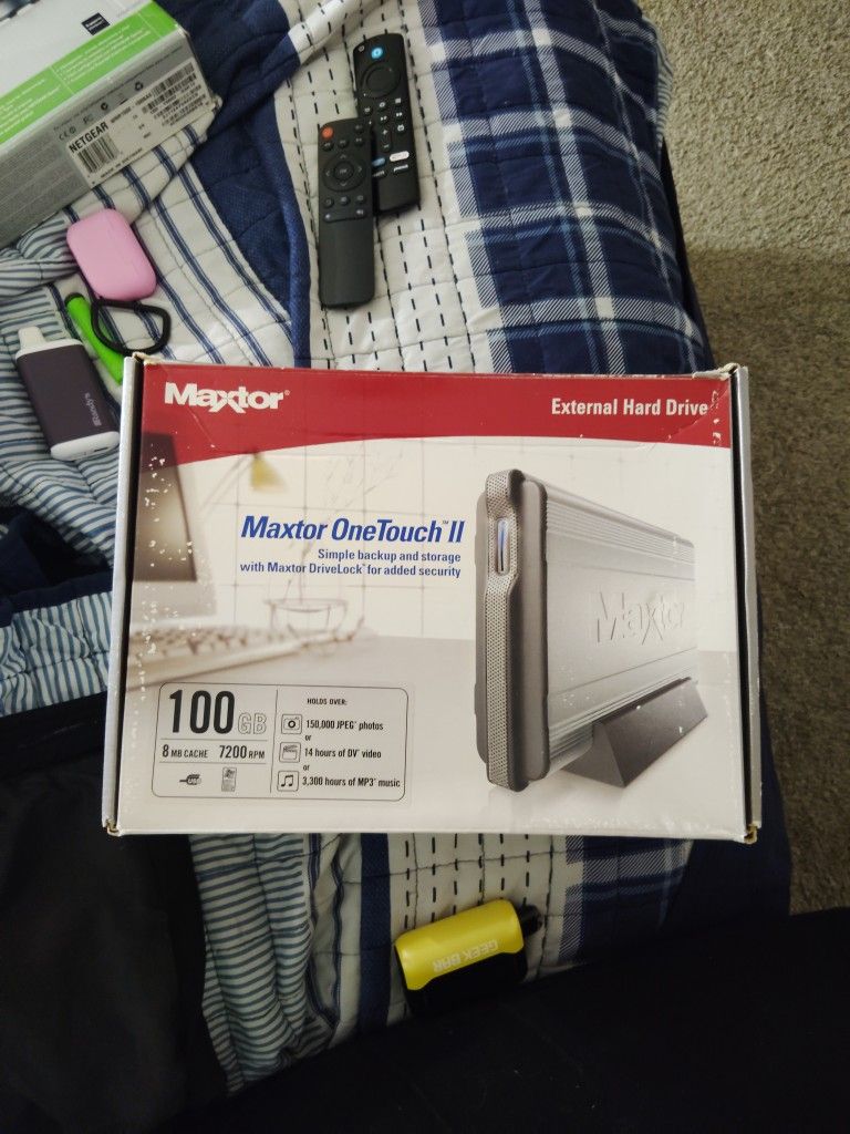 Maxtor One Touch External Hard Drive With Maxtor Drive Lock