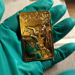 Gold Pikachu Collectors Card