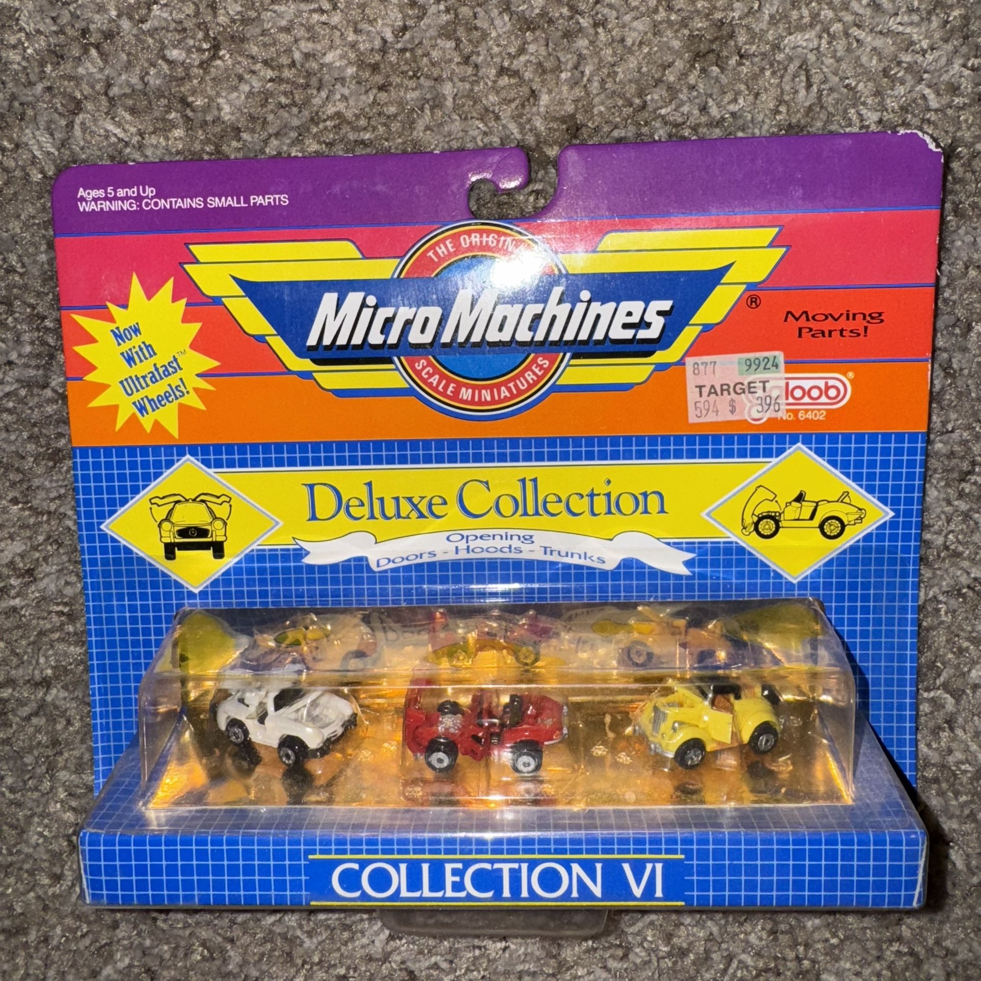 Micro Machines Deluxe Collection VI #6 - MB Gull Wing 36 Ford Jaguar XKE - NEW