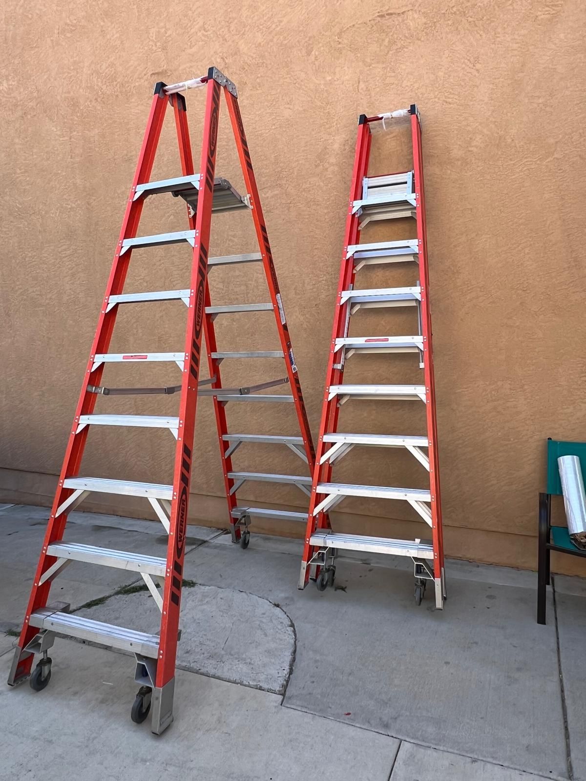 2 Werner Commercial 8 Ft Ladders IA Platform Ladders $275 Each