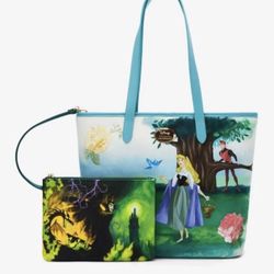 Disney Her Universe Sleeping Beauty Princess Tote Bag With Wristlet Bag