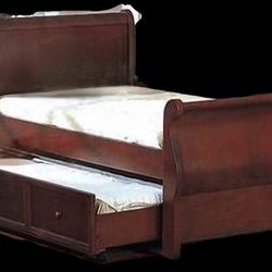 Twin Sleigh Bed With Trundle 