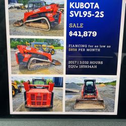 2017 Kubota SVL95-2S Track Skid Steer