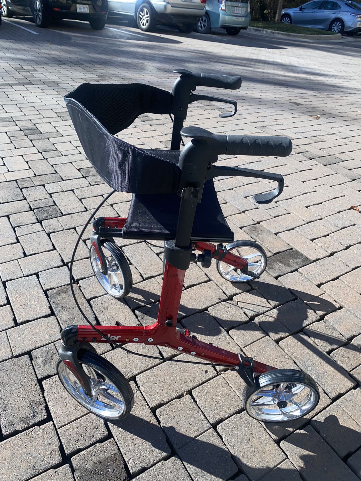 Zler Rollator Walker for Seniors 300 lb, Premium Folding Rollator Walker with Seat