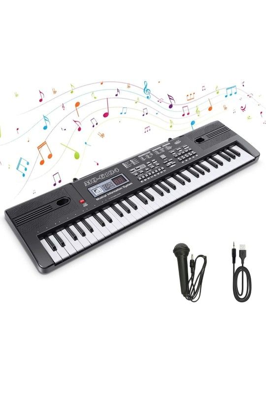 Kids Piano Keyboard, 61 Keys Multi-Function Electronic Keyboard Educational Toy