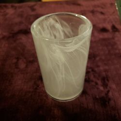 Vintage PartyLite DISCONTINUED White Swirl Candle Holder.  Approximately 4.25" Tall x 2.5" in Diameter.  Perfect Condition!  Used as display only.  I 