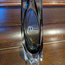 Mid Century V Nason Murano art glass vase Made in Italy. Smoked Gray color. Includes original label. Excellent condition.  See pictures