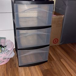 Black Plastic Storage Dresser