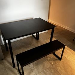 Black Picnic Style Kitchen Table