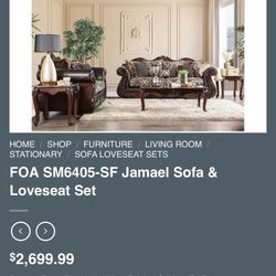 Sofa & Loveseat Brand new (paid $2700, asking $2000)