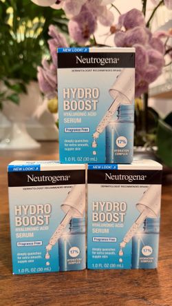 Brand New Neutrogena Hydro Boost Hyaluronic Acid Serum for Face & Neck
