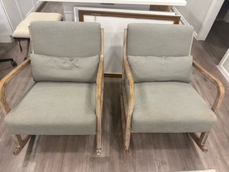 Collin Upholstered Rocking Chair Set of 2 (ORIGINAL PRICE $500)