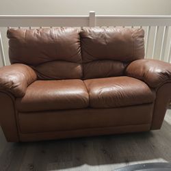 Leather Love Seat