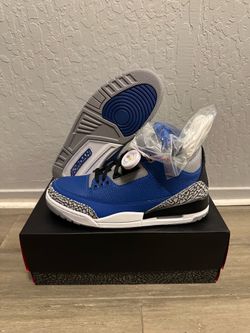 Nike Air Jordan 3 Retro Varsity Royal Cement 2020 Men’s Size 10.5