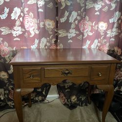 Vintage Solid Wood Desk Or Entry Table