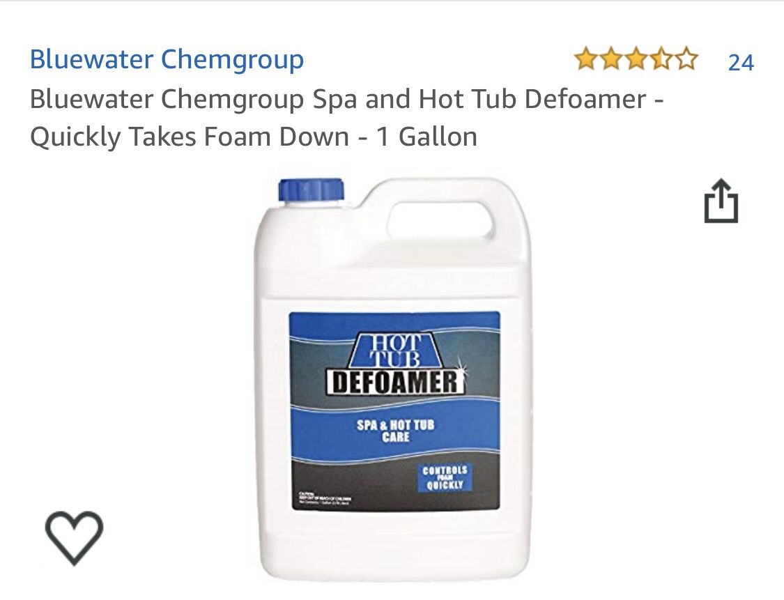 2 containers of hot tub defoamer