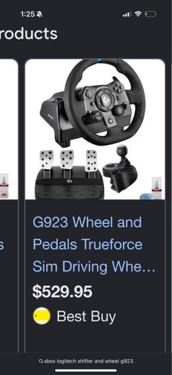 Logitech G923 Racing Wheel, Pedals & Shifter