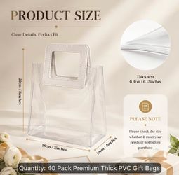 Brand new 40 Heavy Duty Clear PVC gift bags