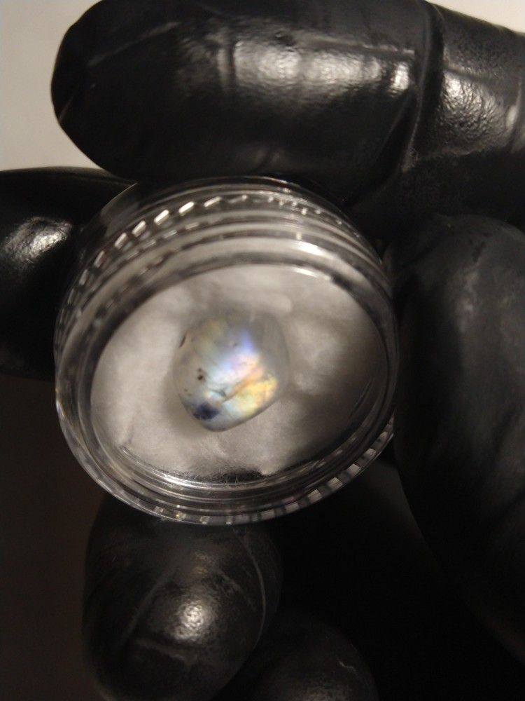 Nice Rainbow Moonstone In Display 