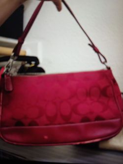Red vintage Coach shoulder bag