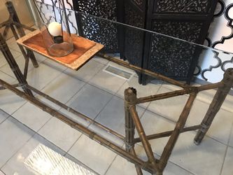 Beveled glass tabletop