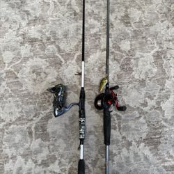 Spinning And Baitcaster Rods And Reels
