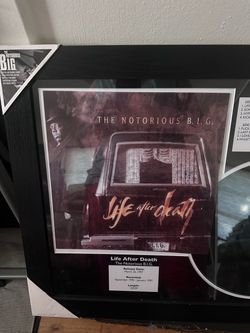 Notorious B.I.G. Life After Death Framed Vinyl Display
