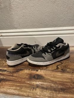Jordan 1 low se crater black grey size 7Y (youth)