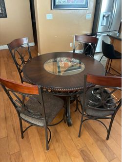 Dining table and chairs