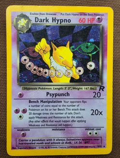 Dark Hypno 9/82 Team Rocket 1st Edition Holo Rare ENG 2000