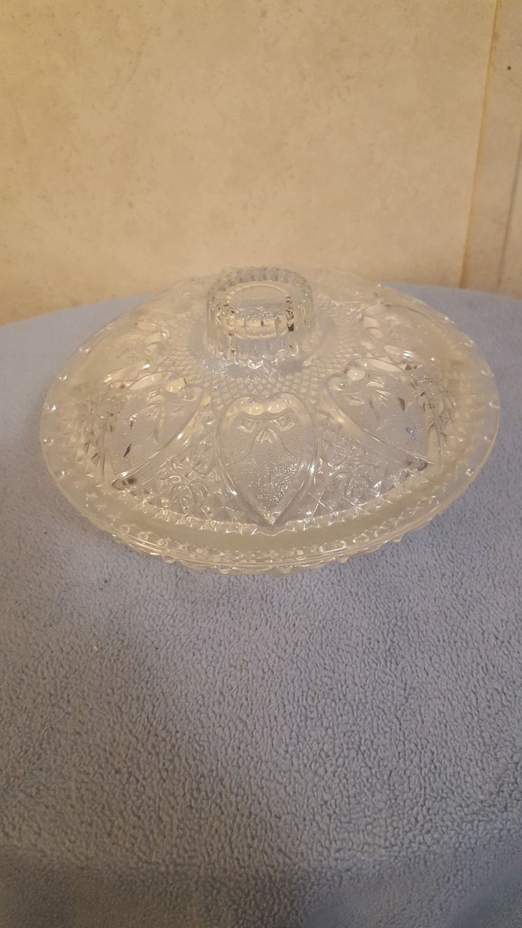 Glass candy dish