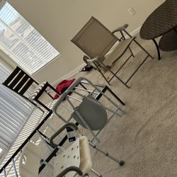 Table, Chair . Bed frame 