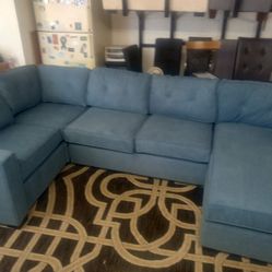 New Grey Fabric Sectional.  Free Delivery!