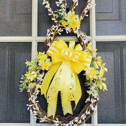 Easter Bunny Wreath Home Door Decoration Gift 