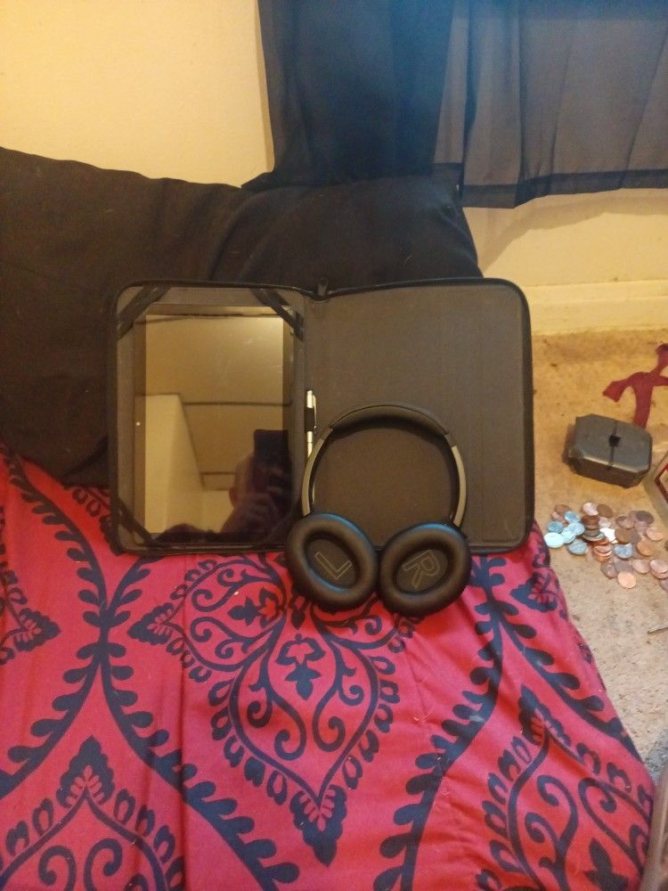 Tablet With Headphones 