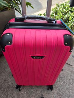 30" Travel Suitcase  8 Wheels Spinner Hard Shell New With Tags Tsa Lock Extra Lightweight Expandable Waterproof Pink Color